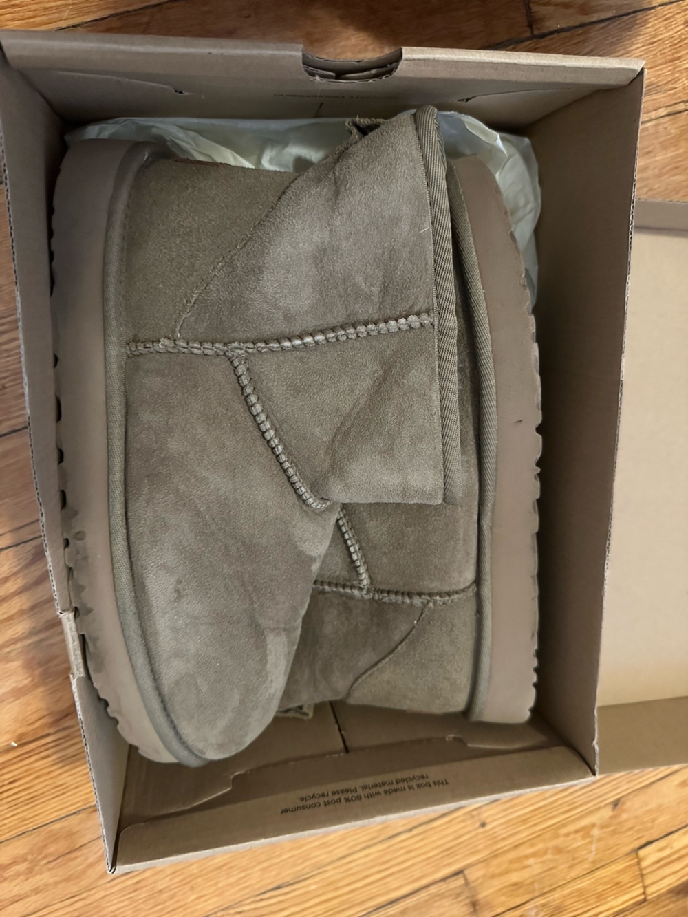 UGG Classic Mini Booties Taupe Suede